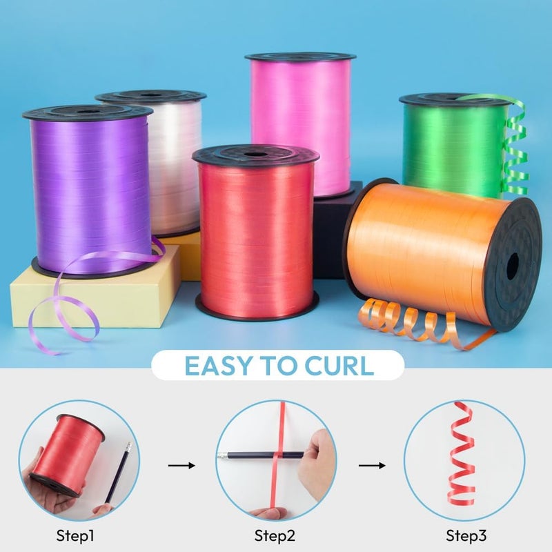HimBen 500 Yards Curling Ribbon for Gift Wrapping, 3/16" Balloon String for Christmas Valentine Birthday Wedding Party Festival Decoration, Crafts, Flower Bouquet(Solid Gold) - Image 5